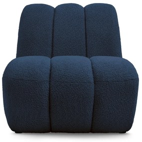 Ciemnoniebieski fotel z materiału bouclé Janissaire – Bobochic Paris