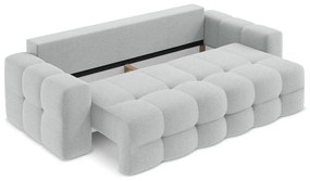 Jasnoszara rozkładana sofa z materiału bouclé 255 cm Milu – Makamii