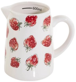 Dzbanek ceramiczny STRAWBERRY, w truskawki,600 ml