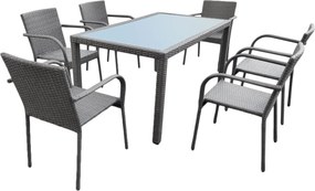 Zestaw mebli ogrodowych stół 6 krzeseł Avvicente