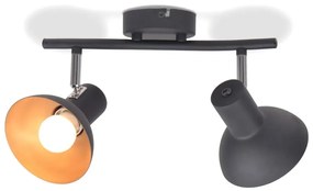 Czarno-złota lampa sufitowa z regulacją kloszy - EX117 L4-R17