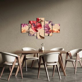 Obraz - Vintage Flowers (125x70 cm)
