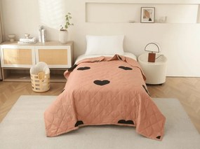 Letnia kołdra HEARTIX 140x200 cm, pomarańczowa