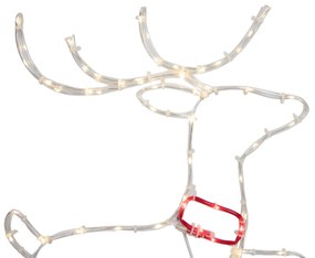 Zewnetrzna Świąteczna lampa podłogowa Jeleń 50 cm z LED, timerem i IP44 - Pax Oswietlenie zewnetrzne