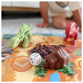 Woopie zestaw konstrukcyjny 2w1 gra planszowa dinozaury + kostka 46 el.