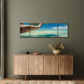 Obraz - Czyste morze z palmą (170x50 cm)