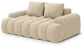 Beżowa aksamitna sofa 175 cm Linz – Cosmopolitan Design
