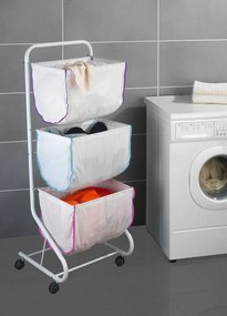 Kosz na pranie ESCALA - wózek, 3 poziomy, WENKO