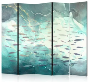 Parawan jednostronny Zwierzęta 225x172 cm 5-częściowy beżowy ARTGEIST B