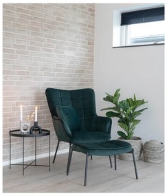 Zielony aksamitny fotel House Nordic Glasgow