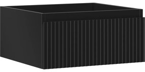 Mexen Rivel szafka łazienkowa podumywalkowa 50 cm, 1 szuflada, ryflowana , czarna mat - 91A20-05023-1-BF71