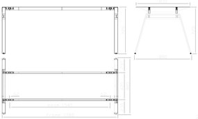 Biurko PRIMO GAMMA, 1600 x 800 mm, podstawa biała, dąb naturalny