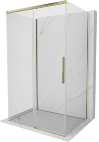 Mexen Rox-3S kabina prysznicowa 3-ścienna rozsuwana 100 x 85 cm, transparent, złota - 8C2-100-085-50-00-3S