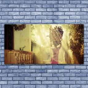 Zdjęcie na płótnie Artystyczny Portret na Drewnie