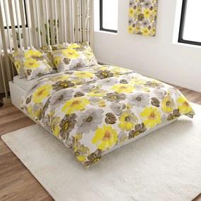 PrzytulneMieszkanie.pl PrzytulneMieszkanie.pl Pościel z mikrofibry FEONELLE żółto-szara Rozmiar pościeli: 70 x 90 cm | 140 x 200 cm