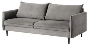 Szara aksamitna sofa 203 cm Juli – Ropez