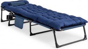 Leżak Ogrodowy SATURN 190x73 cm Granatowy