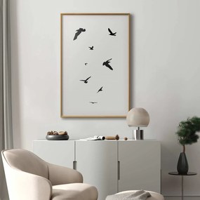 Plakat Wieczorny lot 40x60 cm z ramą złotą bez marginesu ARTGEIST B