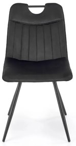 Krzesło tapicerowane K521 VELVET czarne HALMAR