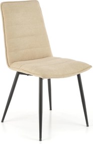 Tapicerowane krzesło K493 z poziomymi przeszyciami