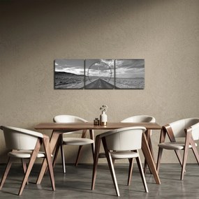 Obraz drogi (z zegarem) (90x30 cm)