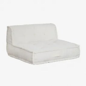 Sofa Środkowa Do Sofy Modułowej Z Bawełny Dhel Biały Materiał Frotte - Sklum