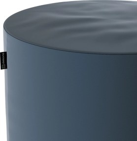 Puf Barrel kolor niebieski tkanina połyskliwa, welwetowa