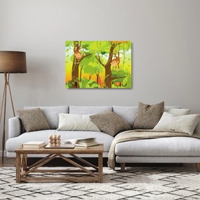 Obraz na szkle - Małpy (70x50 cm)