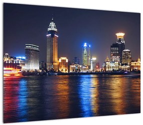 Obraz na szkle - Refleksy nocy (70x50 cm)