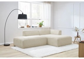 Beżowy sztruksowy narożnik modułowy (prawostronny/w kształcie litery L) Megeve – Bobochic Paris