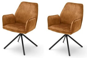 Zestaw 2 krzeseł do jadalni NEXORO, pomarańczowe