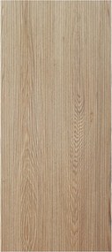 Drzwi przesuwne z drewna i MDF z niewidoczną szyną - Naturalny jasny prążkowany - 93 x 210 cm - LORVISA