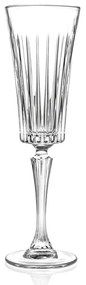 Zestaw 6 kieliszków do szampana RCR Cristalleria Italiana Edvige, 210 ml