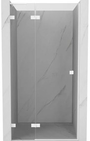 Mexen Lunar L drzwi prysznicowe uchylne lewe 110 cm, transparent, białe - 834L-110-000-20-00-L
