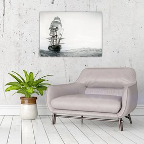 Obraz - Statek płynący po oceanie (70x50 cm)