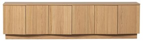 Szafka pod TV z litego drewna dębowego w naturalnym kolorze 200x52x45 cm Zuma – WOOOD