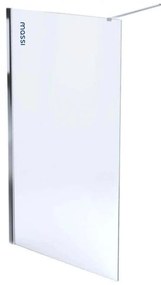 Ścianka prysznicowa Walk-in satynowa matowa prostokątna 8 mm MOLIS Satin Classic MASSI | rożne rozmiary : Kolor profili kabiny - złoty szczotkowany, Szerokość ścianki - 130 cm , Typ montażu - WALK in FIX (Do ściany)