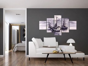 Obraz - Port, obraz olejny (125x70 cm)