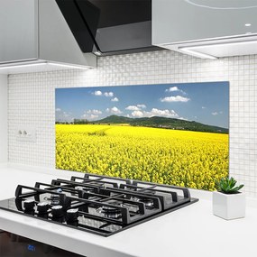Panel Szklany Złociste Pole Rzepaku