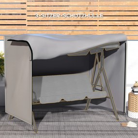 Outsunny Pokrowiec na huśtawkę ogrodową, odporny na rozdarcia, odporny na warunki atmosferyczne, System Tex-Lock, 205x124x164 cm, Szary
