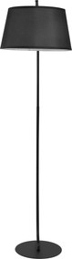 HOMCOM Lampa Stojąca z Abażurem z Tkaniny, Łukowa Lampa Podłogowa z Okrągłą Podstawą, Metal, 105L x 47S x 190W cm, Czarna