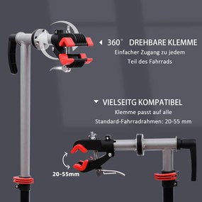 HOMCOM Stojak Rowerowy Serwisowy 30 kg Montaż Roweru Czarny | Aosom PL