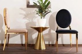 Krzesło KING VELVET beżowe/ złote SIGNAL