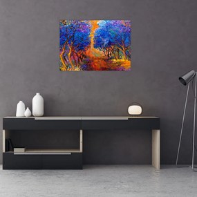 Obraz - Jesienne korony drzew, nowoczesny impresjonizm (70x50 cm)