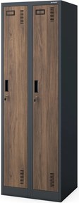Szafa BHP wąska 60x50x180 cm Eco Design Kacper 2, antracyt/orzech