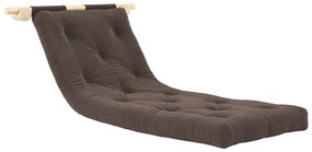 Ciemnobrązowy sztruksowy fotel Hooked – Karup Design