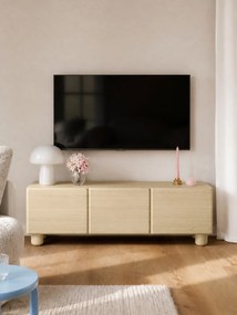 Szafka RTV Arlo 150 cm trzydrzwiowa - dąb vicenza