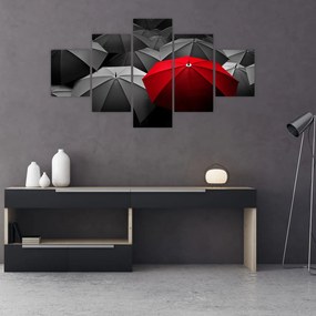 Obraz otwartych parasoli (125x70 cm)
