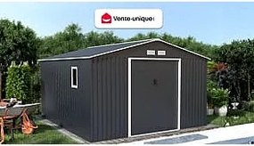 Altana ogrodowa ARCHER ze stali galwanizowanej w kolorze szarym – 12,99 m²