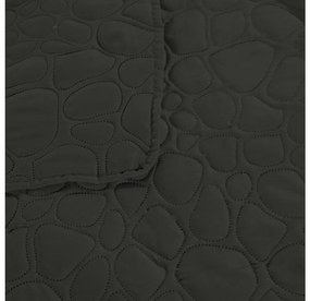 Ciemnoszara narzuta na łóżko ze wzorem STONE Rozmiar: 200 x 220 cm